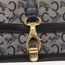 CELINE C Macadam Canvas Shoulder Bag Navy Auth ki6071-17