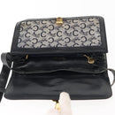 CELINE C Macadam Canvas Shoulder Bag Navy Auth ki6071-10