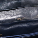CELINE C Macadam Canvas Shoulder Bag Navy Auth ki6071-18