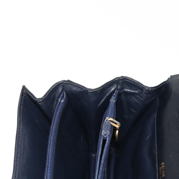 CELINE C Macadam Canvas Shoulder Bag Navy Auth ki6071