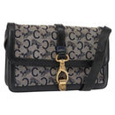 CELINE C Macadam Canvas Shoulder Bag Navy Auth ki6071-1