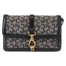CELINE C Macadam Canvas Shoulder Bag Navy Auth ki6071-13