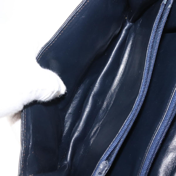 CELINE C Macadam Canvas Shoulder Bag Navy Auth ki6071