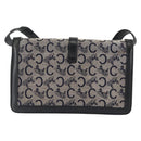 CELINE C Macadam Canvas Shoulder Bag Navy Auth ki6071-2