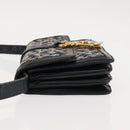 CELINE C Macadam Canvas Shoulder Bag Navy Auth ki6071-4