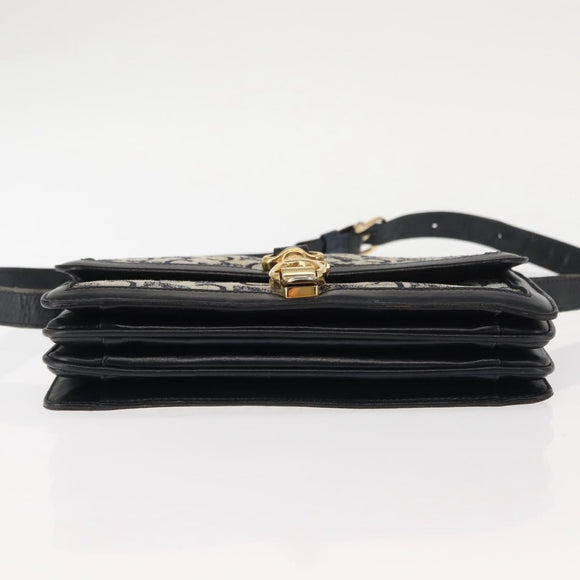 CELINE C Macadam Canvas Shoulder Bag Navy Auth ki6071