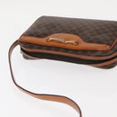 CELINE Macadam Canvas Shoulder Bag PVC Leather Brown Auth ki6072-6
