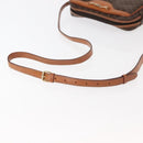 CELINE Macadam Canvas Shoulder Bag PVC Leather Brown Auth ki6072-7