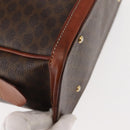 CELINE Macadam Canvas Hand Bag PVC Leather Brown Auth ki6075-15