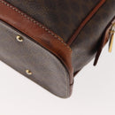 CELINE Macadam Canvas Hand Bag PVC Leather Brown Auth ki6075-16