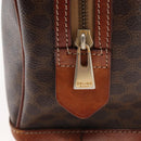 CELINE Macadam Canvas Hand Bag PVC Leather Brown Auth ki6075-17