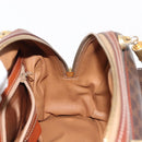 CELINE Macadam Canvas Hand Bag PVC Leather Brown Auth ki6075-20