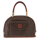 CELINE Macadam Canvas Hand Bag PVC Leather Brown Auth ki6075-13
