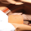 CELINE Macadam Canvas Hand Bag PVC Leather Brown Auth ki6075-12