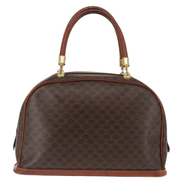 CELINE Macadam Canvas Hand Bag PVC Leather Brown Auth ki6075 - 0
