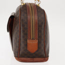 CELINE Macadam Canvas Hand Bag PVC Leather Brown Auth ki6075-3