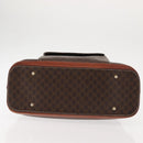 CELINE Macadam Canvas Hand Bag PVC Leather Brown Auth ki6075-5