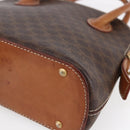 CELINE Macadam Canvas Hand Bag PVC Leather Brown Auth ki6076-9