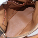 CELINE Macadam Canvas Hand Bag PVC Leather Brown Auth ki6076-11