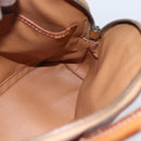 CELINE Macadam Canvas Hand Bag PVC Leather Brown Auth ki6076-18