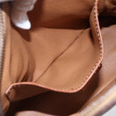 CELINE Macadam Canvas Hand Bag PVC Leather Brown Auth ki6076-20