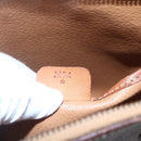 CELINE Macadam Canvas Hand Bag PVC Leather Brown Auth ki6076-12