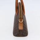 CELINE Macadam Canvas Hand Bag PVC Leather Brown Auth ki6076-4