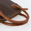 CELINE Macadam Canvas Hand Bag PVC Leather Brown Auth ki6076-7