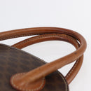 CELINE Macadam Canvas Hand Bag PVC Leather Brown Auth ki6076-8