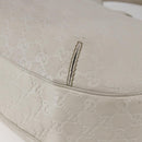 GUCCI Guccissima GG Shoulder Bag Leather White Auth ki6079-12
