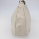GUCCI Guccissima GG Shoulder Bag Leather White Auth ki6079-4
