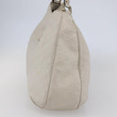 GUCCI Guccissima GG Shoulder Bag Leather White Auth ki6079-5