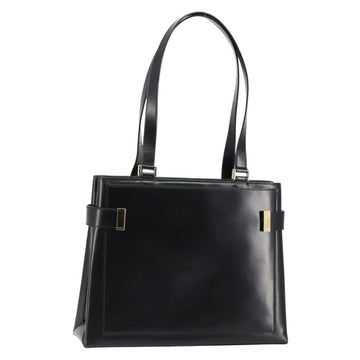 GUCCI Tote Bag Leather Black Auth ki6082