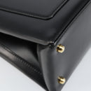 GUCCI Tote Bag Leather Black Auth ki6082-8