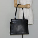 GUCCI Tote Bag Leather Black Auth ki6082-24