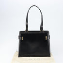 GUCCI Tote Bag Leather Black Auth ki6082-12