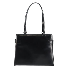 GUCCI Tote Bag Leather Black Auth ki6082 - 0