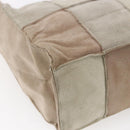 CHANEL patchwork Tote Bag Suede Beige CC Auth ki6084-13