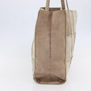 CHANEL patchwork Tote Bag Suede Beige CC Auth ki6084-4