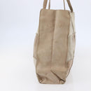 CHANEL patchwork Tote Bag Suede Beige CC Auth ki6084-5