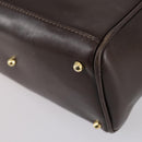 GUCCI Bamboo Hand Bag Leather 2way Brown Auth ki6088-17