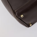 GUCCI Bamboo Hand Bag Leather 2way Brown Auth ki6088-18