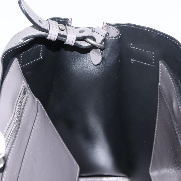 BURBERRY Hand Bag Patent leather 2way Gray Auth ki6089