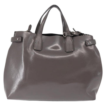 BURBERRY Hand Bag Patent leather 2way Gray Auth ki6089 - 0