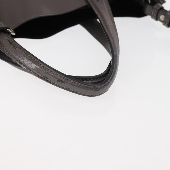 BURBERRY Hand Bag Patent leather 2way Gray Auth ki6089