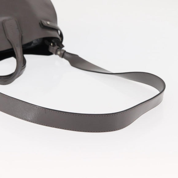 BURBERRY Hand Bag Patent leather 2way Gray Auth ki6089