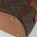 CELINE Macadam Canvas Hand Bag PVC Leather Brown Auth ki6094-9