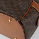CELINE Macadam Canvas Hand Bag PVC Leather Brown Auth ki6094-15