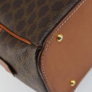 CELINE Macadam Canvas Hand Bag PVC Leather Brown Auth ki6094-16