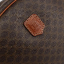 CELINE Macadam Canvas Hand Bag PVC Leather Brown Auth ki6094-17